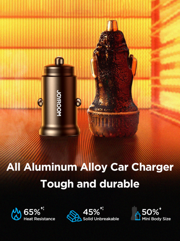 JOYROOM JR-CCN05 30W A+C mini Metal Car Charger - Image 5