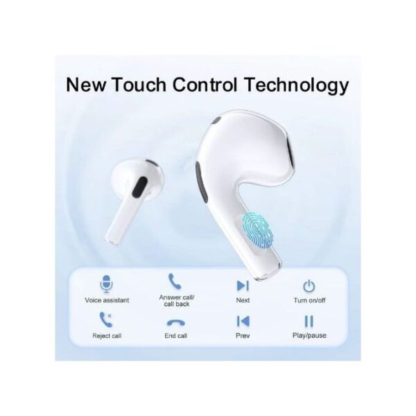 JOYROOM_True Wireless Earbuds_White_JR-T03S Plus - Image 4