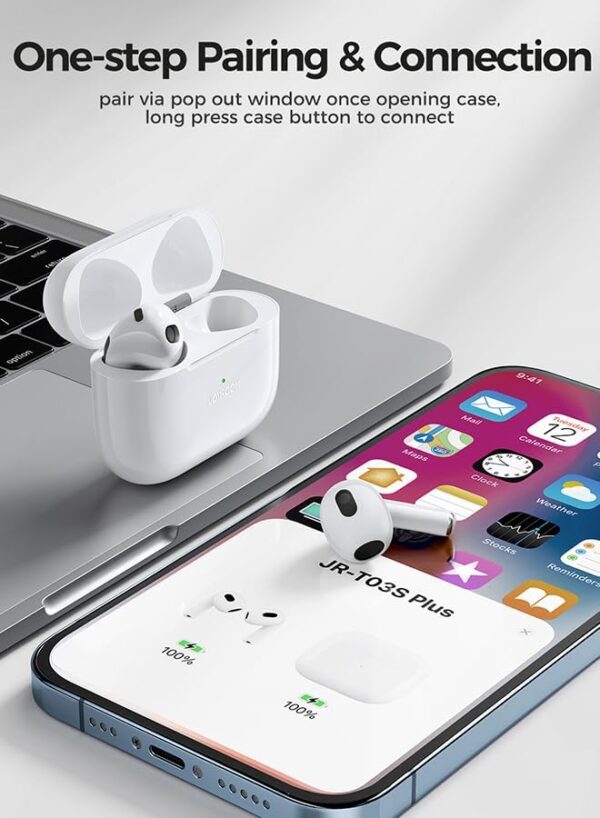 JOYROOM_True Wireless Earbuds_White_JR-T03S Plus - Image 3